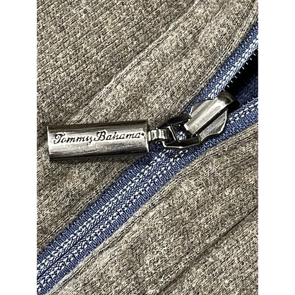 Tommy Bahama 1/4 Zip Reversible Pullover Blue Long Sleeve Sweater Men’s Large - Picture 15 of 16